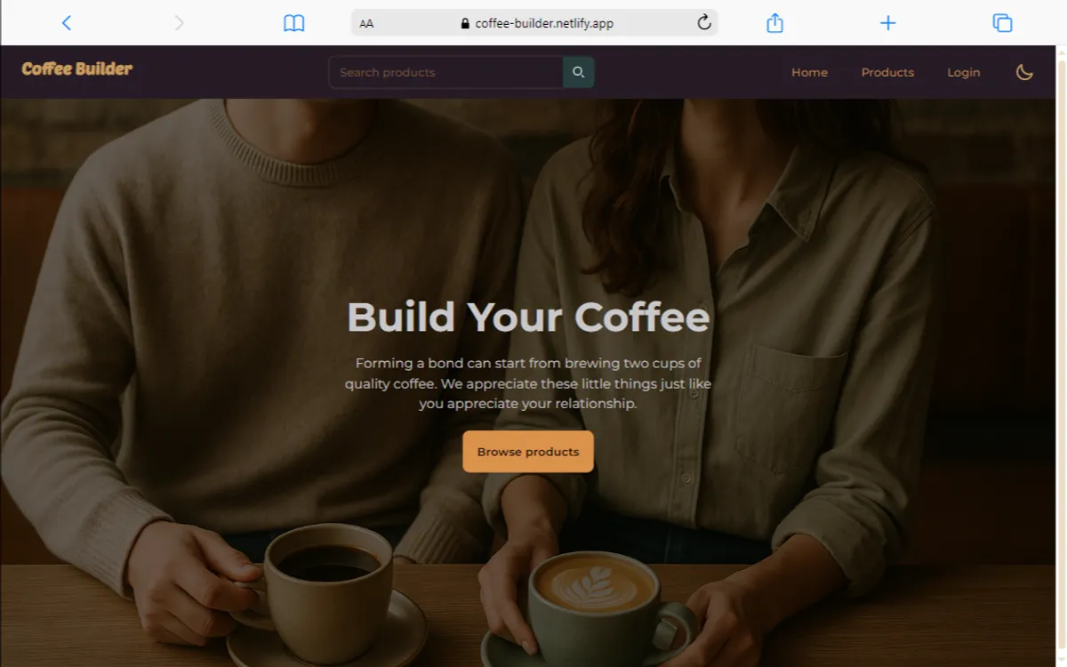 Coffee Builder E-Commerce
